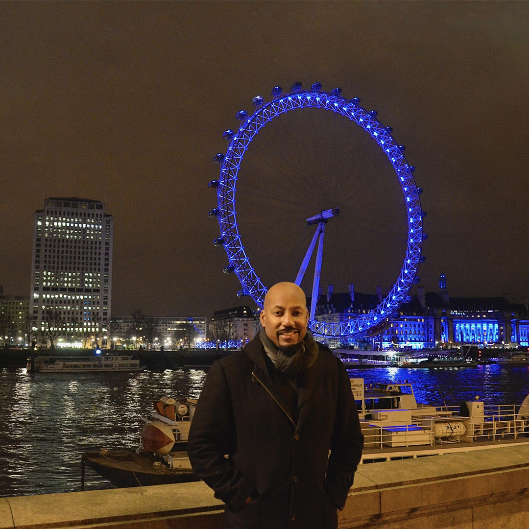 Eddie by the London Eye, UK