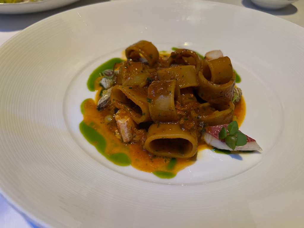 Al Mahara calamarata pasta with seafood ragu