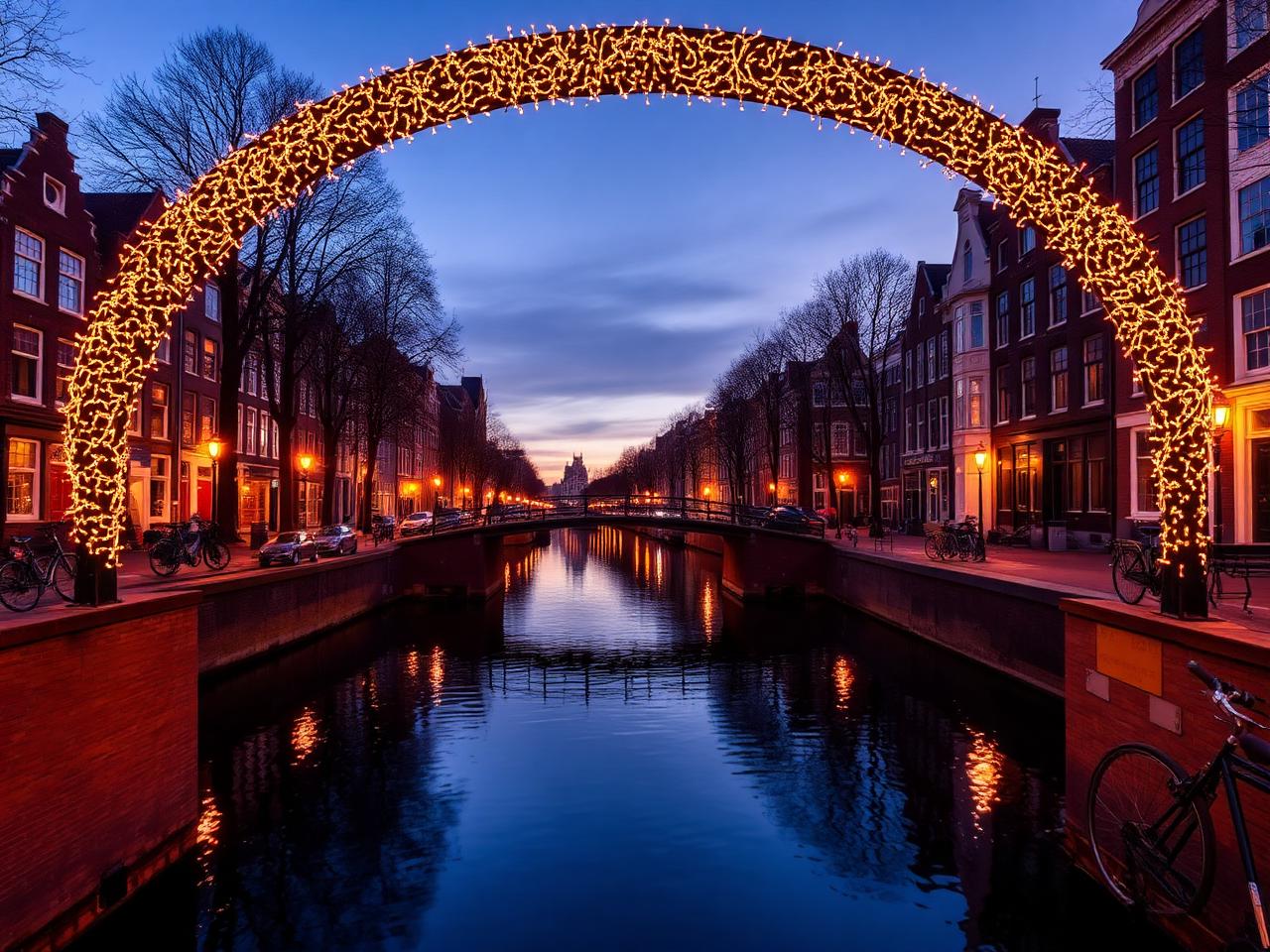 Gabled houses along the canal.