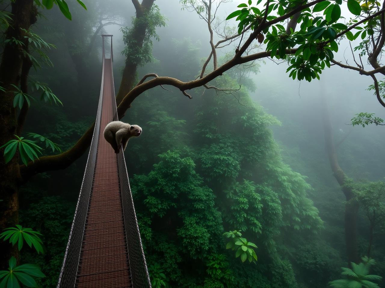 Cloud forest hanging in the air.