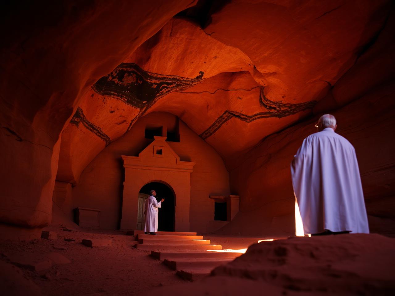 Rock-hewn churches carved into the earth.